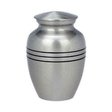 Load image into Gallery viewer, Solid Brass Funeral Infant/Child/Pet Size Cremation Urn For Ashes W. Velvet Box
