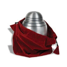 Load image into Gallery viewer, Alloy Child or Pet Size, 7&quot; Funeral Cremation Urn w. Velvet Pouch, 87 Cubic Inch
