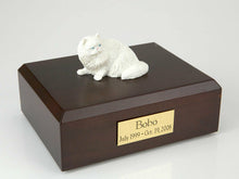 Load image into Gallery viewer, Persian White Cat Figurine Pet Cremation Urn Avail. in 3 Diff. Colors &amp; 4 Sizes
