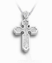 Load image into Gallery viewer, Sterling Silver Roman Cross Funeral Cremation Urn Pendant for Ashes with Chain
