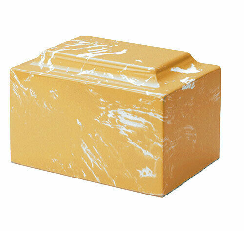 Classic Marble Sunset Orange Adult 210 Cubic Inches Cremation Urn, TSA Approved