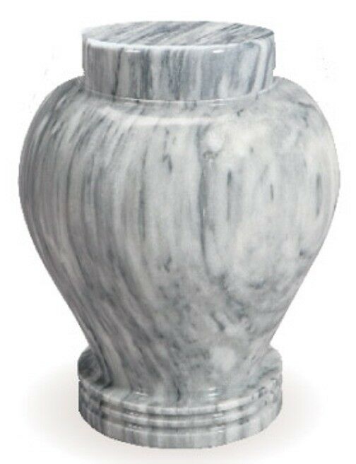 Small/Keepsake Marble 80 Cubic Inches Gray/Silver Funeral Cremation Urn
