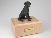 Load image into Gallery viewer, Labrador Black Sitting Figurine Dog Pet Cremation Urn Avail 3 Diff Colors 4 Size
