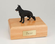 Load image into Gallery viewer, German Shepherd Black Pet Funeral Cremation Urn Avail in 3 Diff Colors &amp; 4 Sizes
