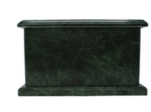 Load image into Gallery viewer, Large/Adult 240 Cubic Inches Green Evermore Rectangle Natural Marble Urn
