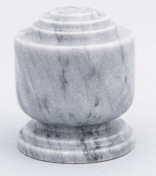 Small/Keepsake 1 Cubic Inch Gray Estate Natural Marble Urn for Cremation Ashes
