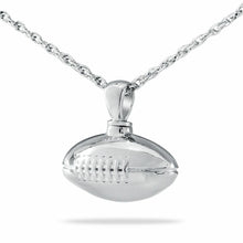 Load image into Gallery viewer, Small/Keepsake Sterling Silver Football Pendant Cremation Urn for Ashes
