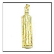 Load image into Gallery viewer, 24k Gold Plated Sterling Silver Etched Cylinder Cremation Urn Pendant w/Chain
