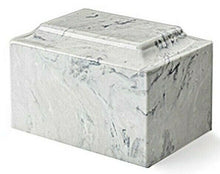 Load image into Gallery viewer, Classic Marble Carrera Adult Funeral Cremation Urn, 210 Cubic Inch TSA Approved
