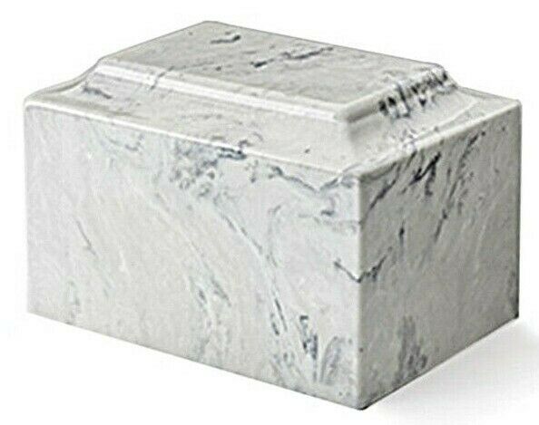 Classic Marble Carrera Adult Funeral Cremation Urn, 210 Cubic Inch TSA Approved