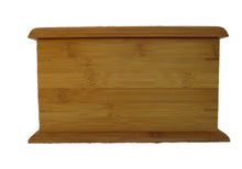 Load image into Gallery viewer, Large/Adult 240 Cubic Inches Horizontal Natural Bamboo Urn for Cremation Ashes

