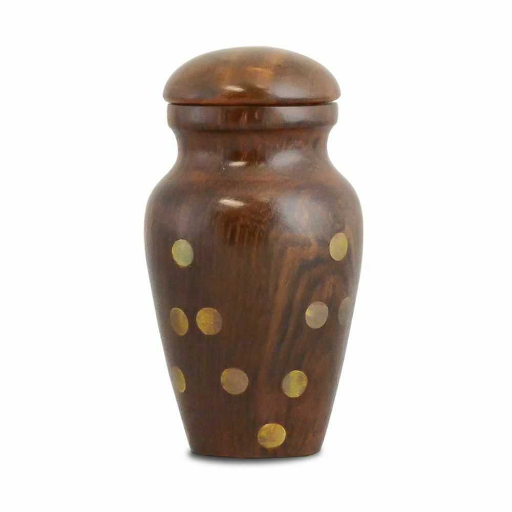 Small/Keepsake 5 Cubic Inches Wylin Wood Funeral Cremation Urn for Ashes