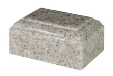 Load image into Gallery viewer, Small/Keepsake 22 Cubic Inch Beige Tuscany Cultured Granite Cremation Urn
