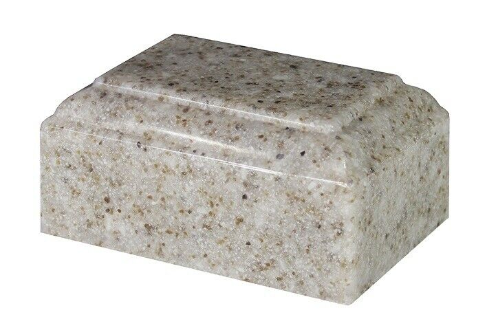 Small/Keepsake 22 Cubic Inch Beige Tuscany Cultured Granite Cremation Urn