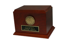 Load image into Gallery viewer, Large/Adult Walnut 200 Cubic Inch Funeral Cremation Urn for Ashes - Army
