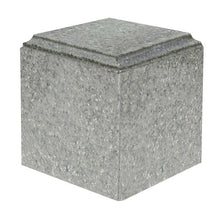 Load image into Gallery viewer, Large/Adult 280 Cubic Inch Gray Cultured Granite Cube Cremation Urn For Ashes
