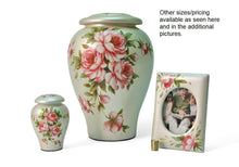 Load image into Gallery viewer, White Ceramic Keepsake Funeral Cremation Urn for Ashes, 10 Cubic Inches
