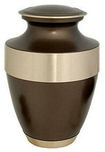 Load image into Gallery viewer, Large/Adult 200 Cubic Inch Sparta Brown Brass Funeral Cremation Urn for Ashes
