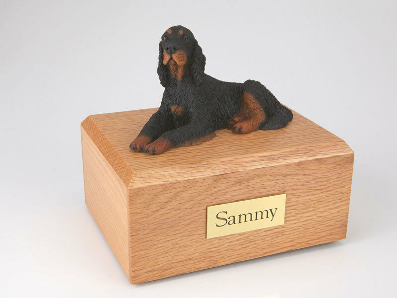 Gordon Setter Pet Funeral Cremation Urn Available in 3 Diff Colors & 4 Sizes