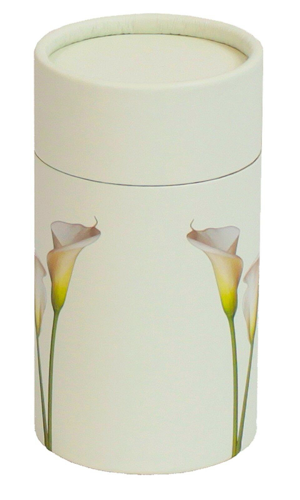 Biodegradable Lily Ash Scattering Tube Funeral Cremation Urn - 20 cubic inches