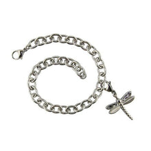Load image into Gallery viewer, Stainless Steel Bracelet with Dragonfly Charm Funeral Cremation Jewelry
