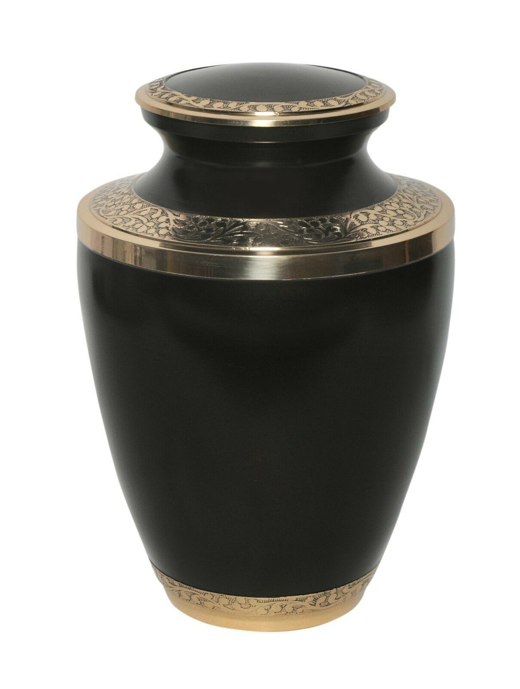Large/Adult 200 Cubic Inches Mocha Brown Brass Funeral Cremation Urn for Ashes