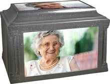 Load image into Gallery viewer, Large 225 Cubic Inch Atlantis Bombay Cultured Granite Portrait Cremation Urn
