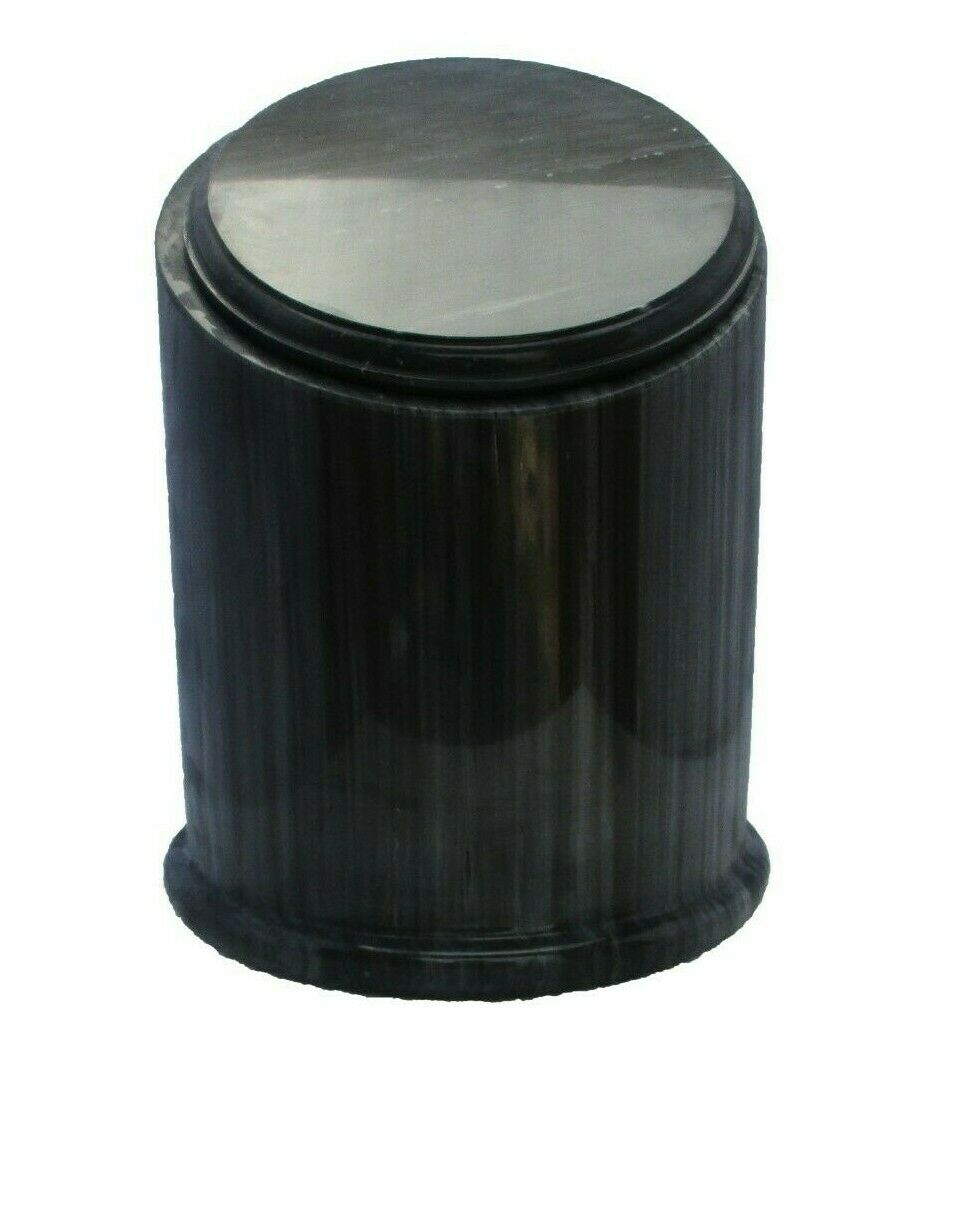 Large/Adult 230 Cubic Inches Black Crown Natural Marble Urn for Cremation Ashes