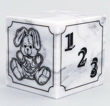 Load image into Gallery viewer, Small/Keepsake 20 Cubic Inch White Natural Marble Infant Urn for Cremation Bunny
