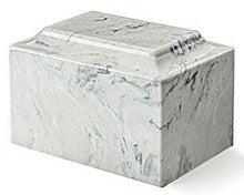 Load image into Gallery viewer, Classic Marble Carrera 100 Cubic Inches Funeral Cremation Urn Ashes TSA Approved
