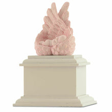 Load image into Gallery viewer, Small/Keepsake 8 Cubic Inch Pink Heavens Care Infant Cremation Urn w/White Base
