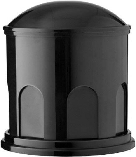 Large 270 Cubic Inch Black Multi-Photo Cultured Marble Cremation Urn for Ashes