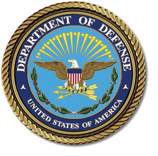 Department of Defense Medallion for Box Cremation Urn/Flag Case -4 Inch Diameter