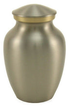 Load image into Gallery viewer, Small/Keepsake Classic Pet Brass Pewter Funeral Cremation Urn, 85 Cubic Inches
