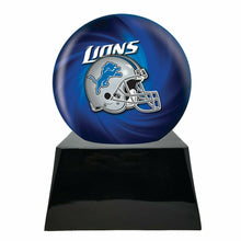 Load image into Gallery viewer, Large/Adult 200 Cubic Inch Detroit Lions Metal Ball on Cremation Urn Base
