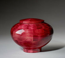 Load image into Gallery viewer, Peony Pink Poplar Wood Keepsake Funeral Cremation Urn, 20 Cubic Inches
