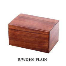 Load image into Gallery viewer, Large/Adult 200 Cubic Inch Rosewood Plain Funeral Cremation Urn for Ashes

