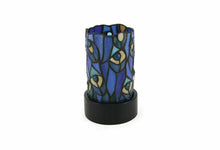 Load image into Gallery viewer, Small/Keepsake Stained Glass Paragon Cremation Urn w/LED - Peacock
