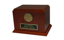 Load image into Gallery viewer, Large/Adult Walnut 200 Cubic Inch Funeral Cremation Urn for Ashes - Great Seal
