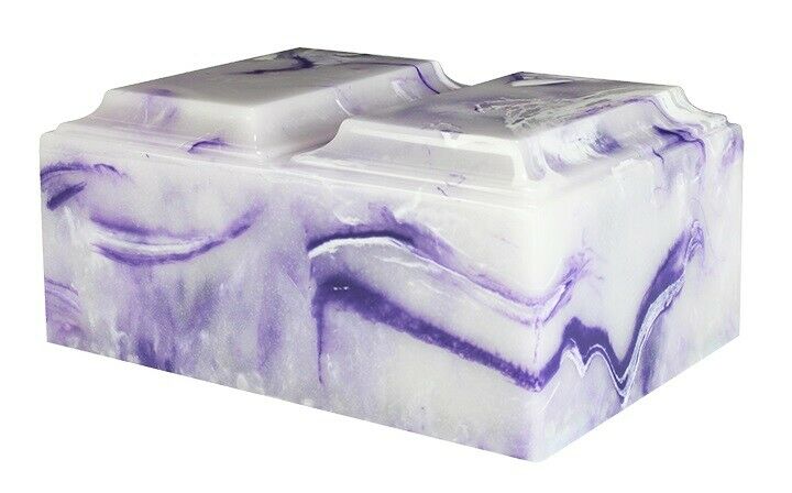 XL Companion Funeral Cremation Urn For Ashes Cultured Onyx Tuscany Purple
