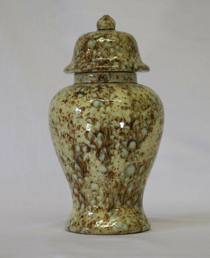 Large/Adult 113 Cubic Inch Marble Mocha Ceramic Funeral Cremation Urn