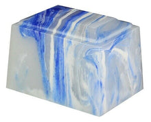 Load image into Gallery viewer, Small/Keepsake 2 Cubic Inch Blue Tuscany Cultured Onyx Cremation Urn Ashes

