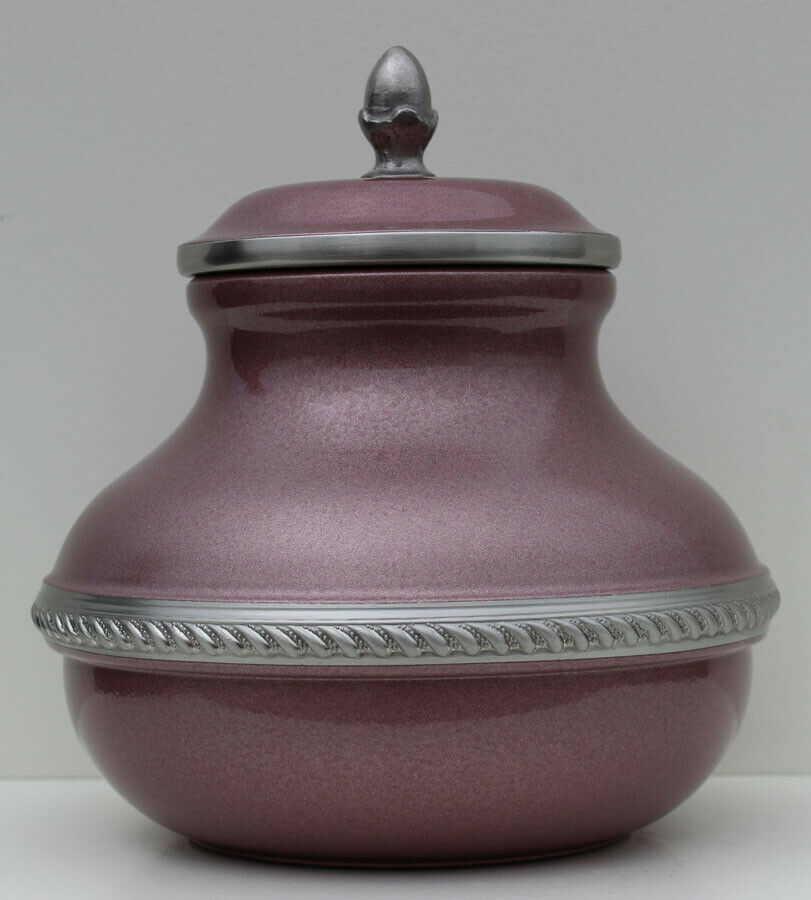 Small/Keepsake 70 Cubic Inch Mauve Pewter Odyssey Funeral Cremation Urn