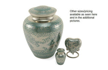 Load image into Gallery viewer, Going Home Brass Keepsake Funeral Cremation Urn for Ashes, 5 Cubic Inches

