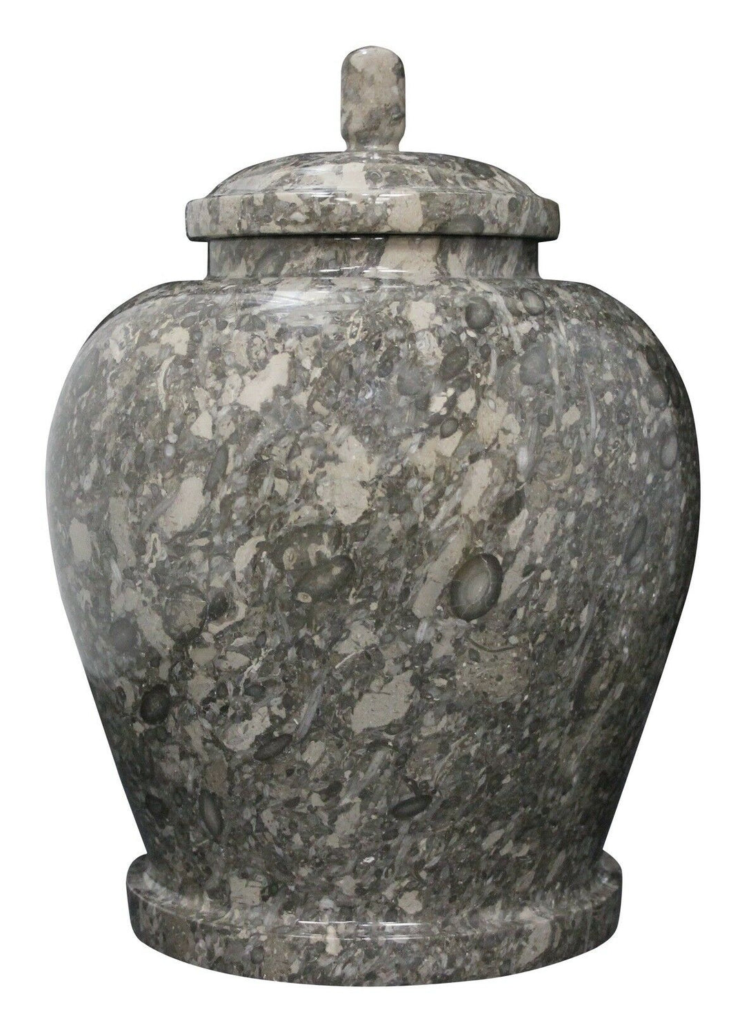 Large/Adult 220 Cubic Inch Classic Taupe Marble Funeral Cremation Urn for Ashes