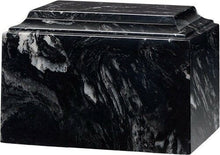 Load image into Gallery viewer, Large/Adult 225 Cubic Inch Tuscany Black Marlin Cultured Marble Cremation Urn
