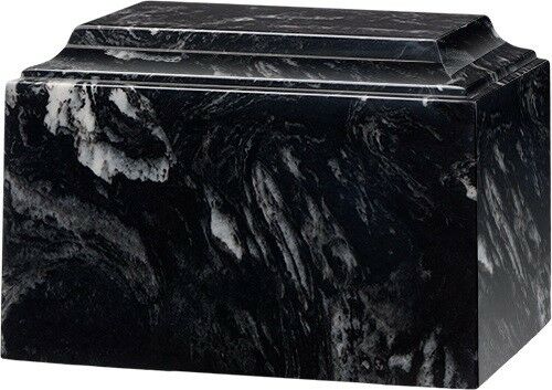 Large/Adult 225 Cubic Inch Tuscany Black Marlin Cultured Marble Cremation Urn