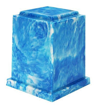 Load image into Gallery viewer, Large 225 Cubic Inch Windsor Elite Sky Blue Cultured Marble Cremation Urn
