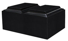 Load image into Gallery viewer, XL Companion Funeral Cremation Urn For Ashes Cultured Granite Tuscany Black
