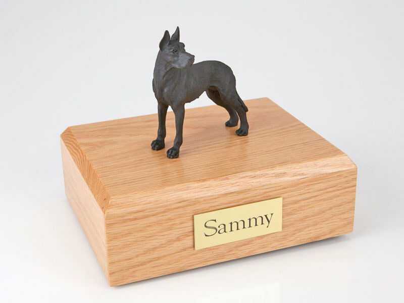 Great Dane Black Pet Funeral Cremation Urn Available in 3 Diff Colors & 4 Sizes